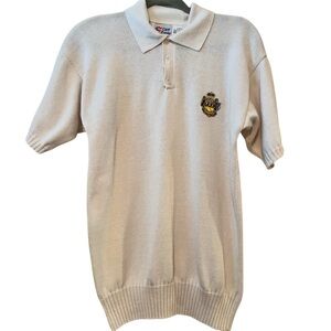 Vintage RARE Cliff Engle LA Lakers Basketball Club Crest NBA Sweater Polo Shirt